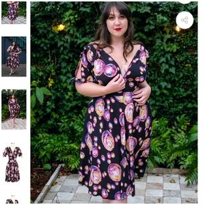 Trashy Diva Stacia circle dress in bubbles print in size 20